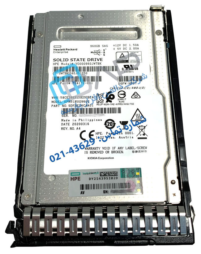  HPE 960GB SAS 12G Read Intensive SFF SC PM5 SSD (P04172-001) 