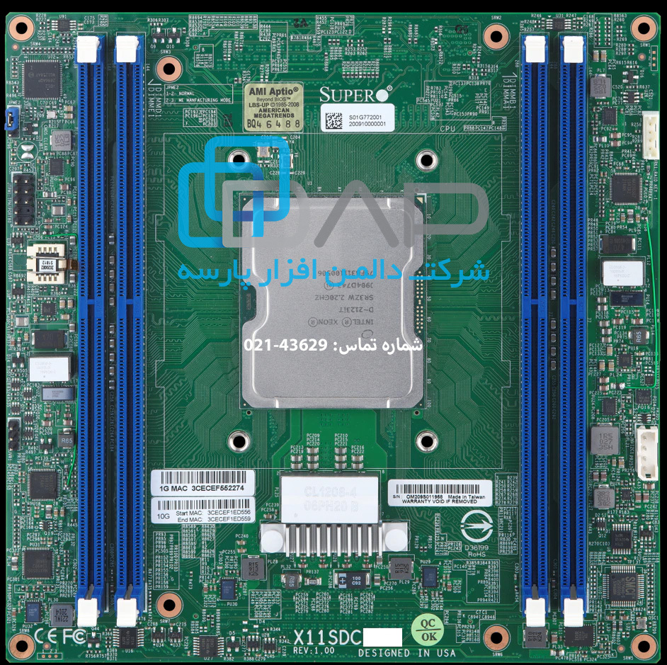  SuperMicro Motherboard GenerationX11 (X11SDC-16C) 
