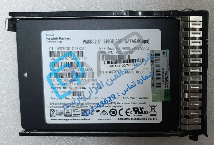 HPE 240GB SATA 6G Read Intensive SFF (2.5in) RW Digitally Signed Firmware SSD (P02760-001)