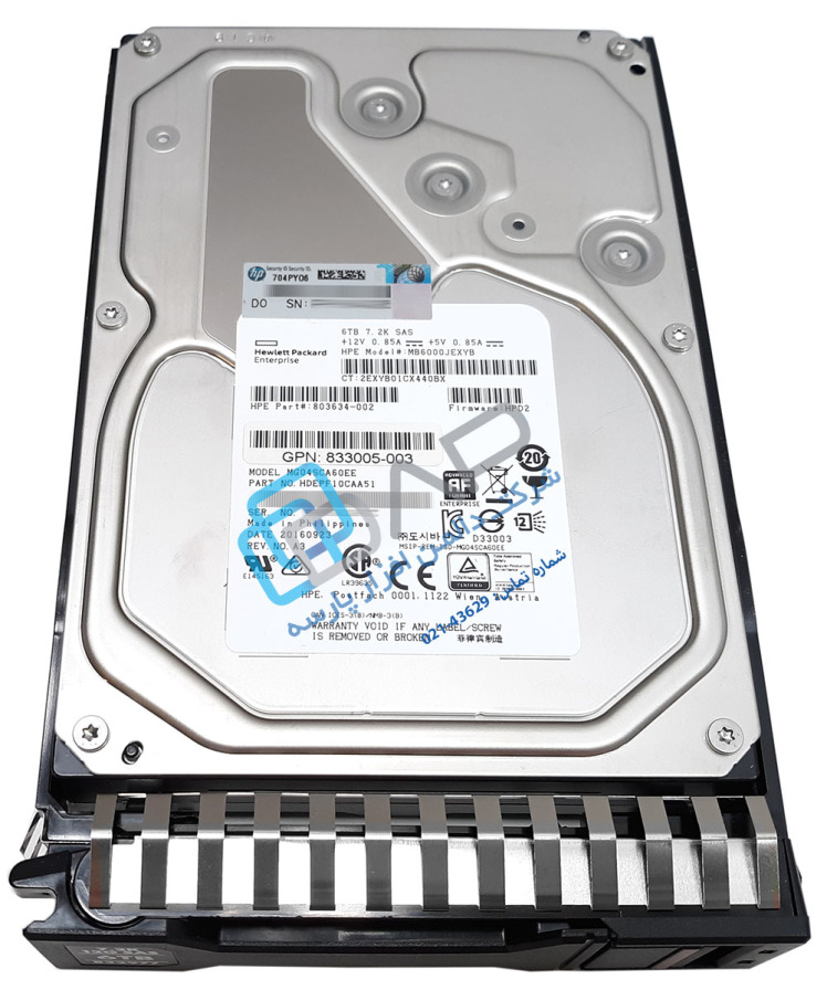 HP 6TB 12G SAS 7.2K rpm LFF (3.5-inch) SC 512e Performance Hard Drive (803634-002)