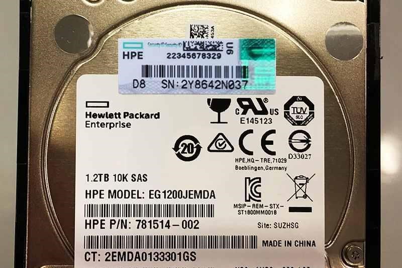 محل قرارگیری برچسب‌های امنیتی در HDD/SSDهای کمپانی HPE