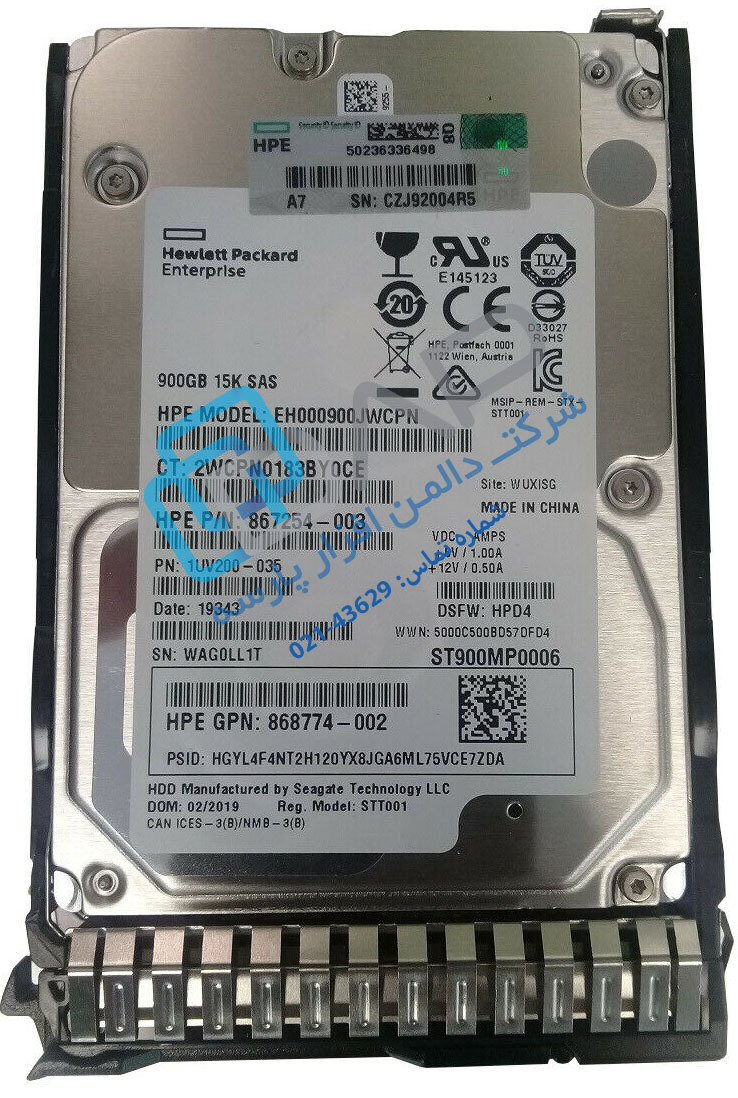  HPE 900GB SAS 12G Enterprise 15K LFF (3.5in) LPC Digitally Signed Firmware HDD (867254-003) 