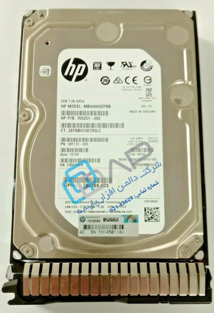 HP 6TB 6G SATA 7.2K rpm LFF (3.5-inch) SC Midline 512e Hard Drive (765251-002)