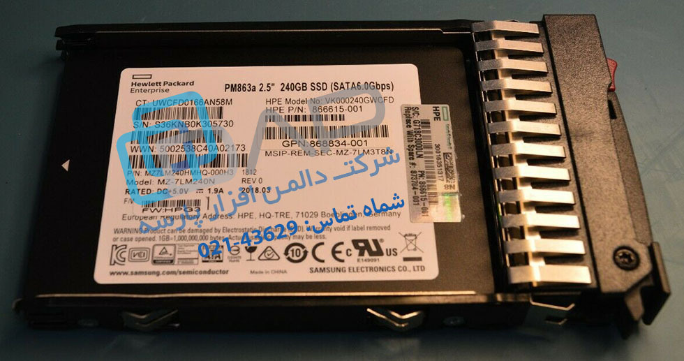  (866615-001) HPE 240GB SATA 6G Read Intensive SFF (2.5in) SC Digitally Signed Firmware SSD 
