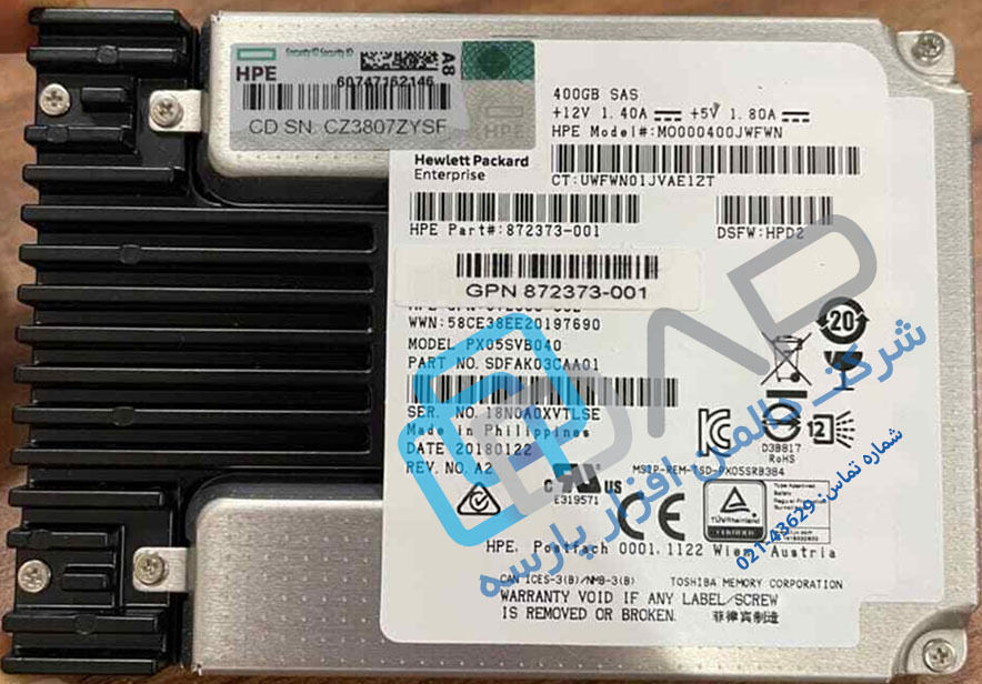  HPE 400GB SAS 12G Mixed Use SFF (2.5in) SC Digitally Signed Firmware SSD (872373-001) 