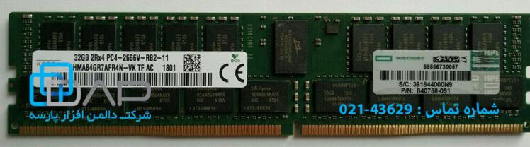HPE 32GB (1x32GB) Dual Rank x4 DDR4-2666 CAS-19-19-19 Registered Smart Memory Kit (815100-B21)