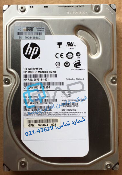 HP 1TB 6G SAS 7.2K rpm LFF (3.5-inch) Dual Port Midline Hard Drive (507613-001)