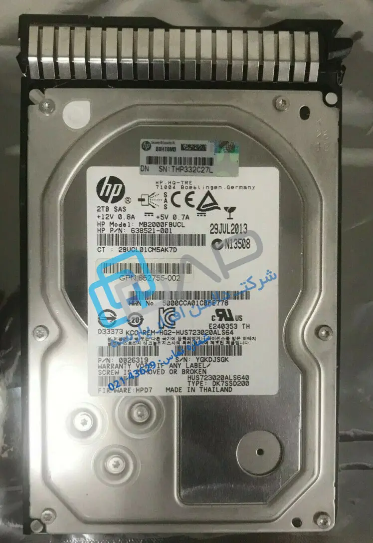 HP 2TB 6G SAS 7.2K rpm LFF (3.5-inch) Quick-release Dual Port Midline Hard Drive (638521-001)