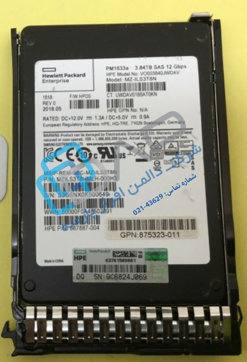 HPE 3.84TB SAS 12G Read Intensive SFF (2.5in) SC Digitally Signed Firmware SSD (867887-004)