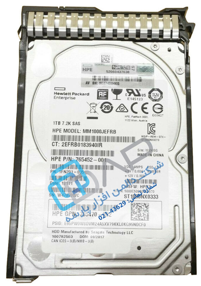  HPE 1TB SAS 12G Midline 7.2K SFF (2.5in) SC 512e Digitally Signed Firmware HDD (765452-001) 