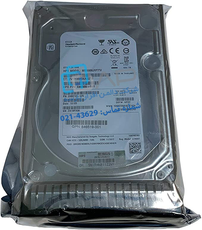  HPE 6TB SAS 12G Midline 7.2K LFF (3.5in) SC Digitally Signed Firmware HDD (846509-001) 