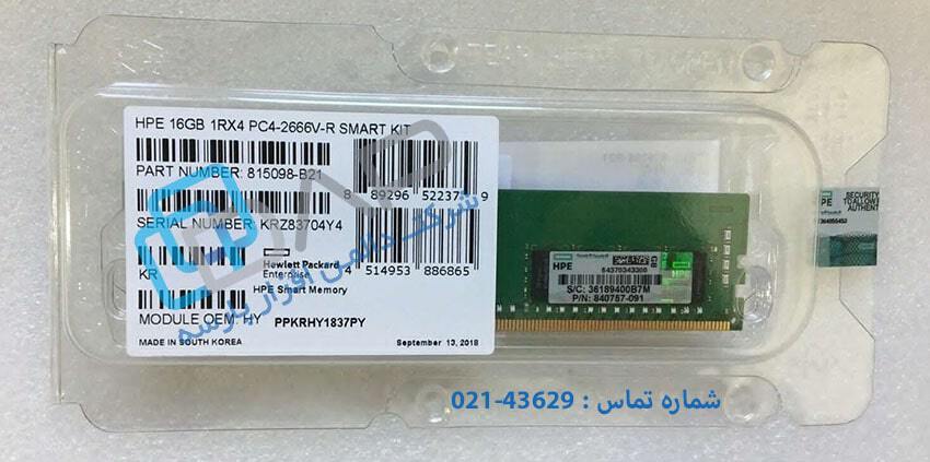  HPE 16GB (1 x 16GB) Single Rank x4 DDR4-2666 CAS-19-19-19 Registered Smart Memory Kit (815098-B21) 