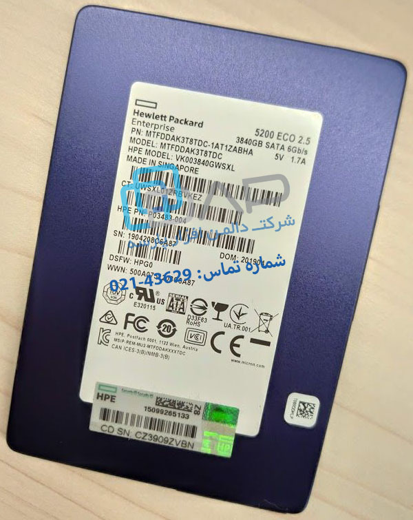  HPE 3.84TB SATA 6G Read Intensive SFF (2.5in) SC Digitally Signed Firmware SSD (P03483-004) 